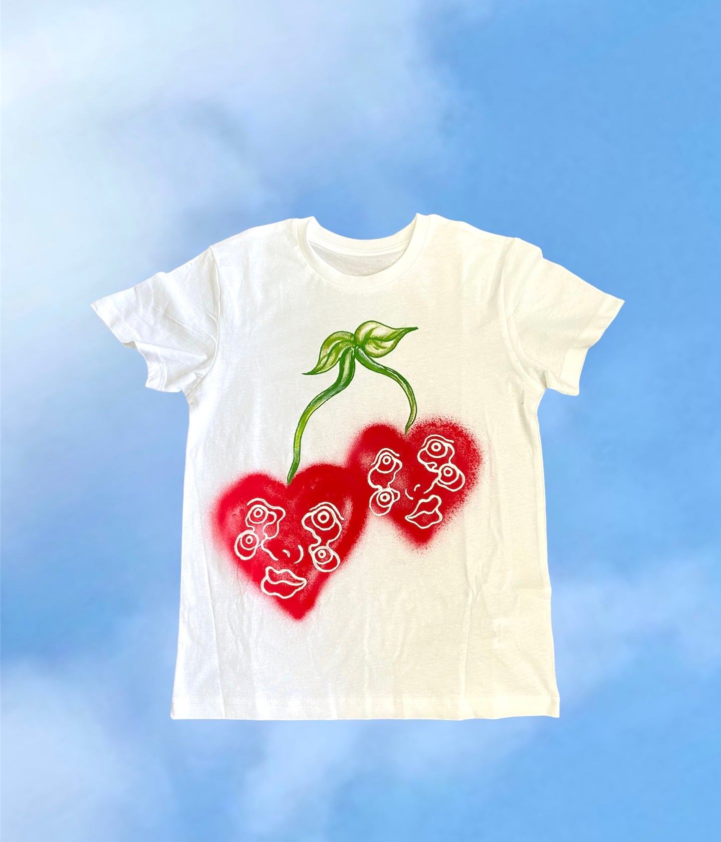 SALE - Cherry Heart Baby Tee