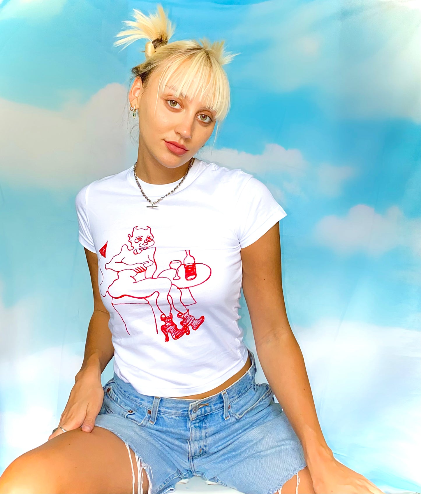 SALE - The Devil Wears Mascara Baby Tee