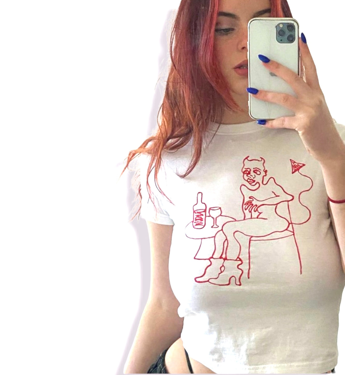 SALE - The Devil Wears Mascara Baby Tee