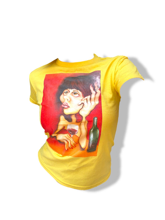 Art Print Tee in Yellow