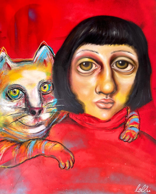 ‘Girls Best Friend’ Original Art Canvas Painting