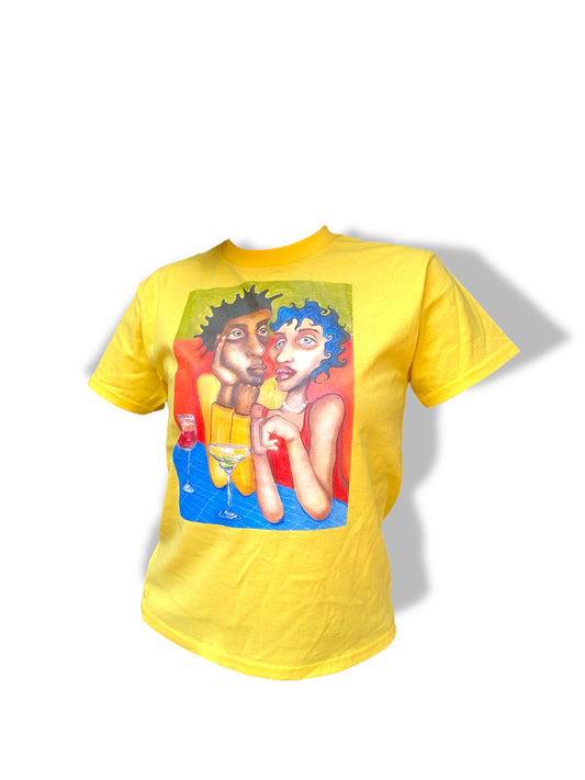 Art Print Tee in Yellow