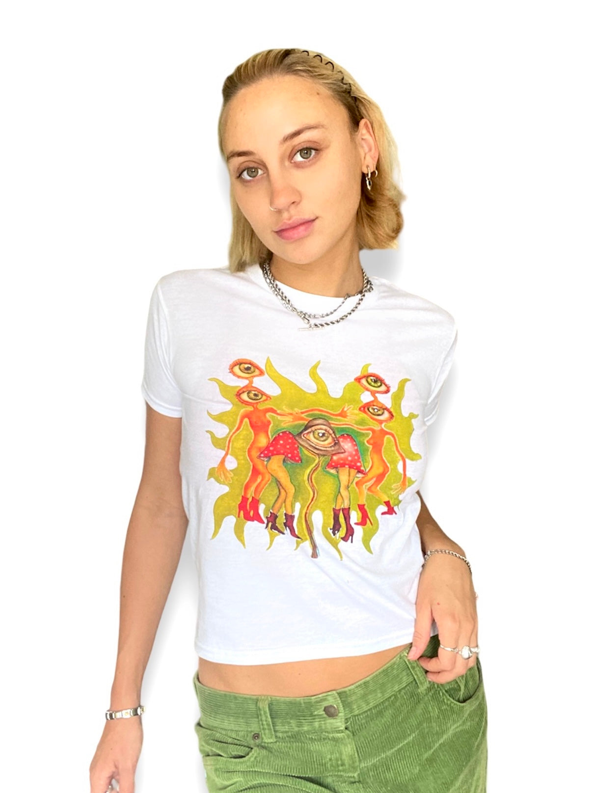 Third Eye, white T-shirt Print