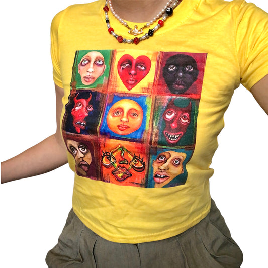 The Eclipse yellow baby tee